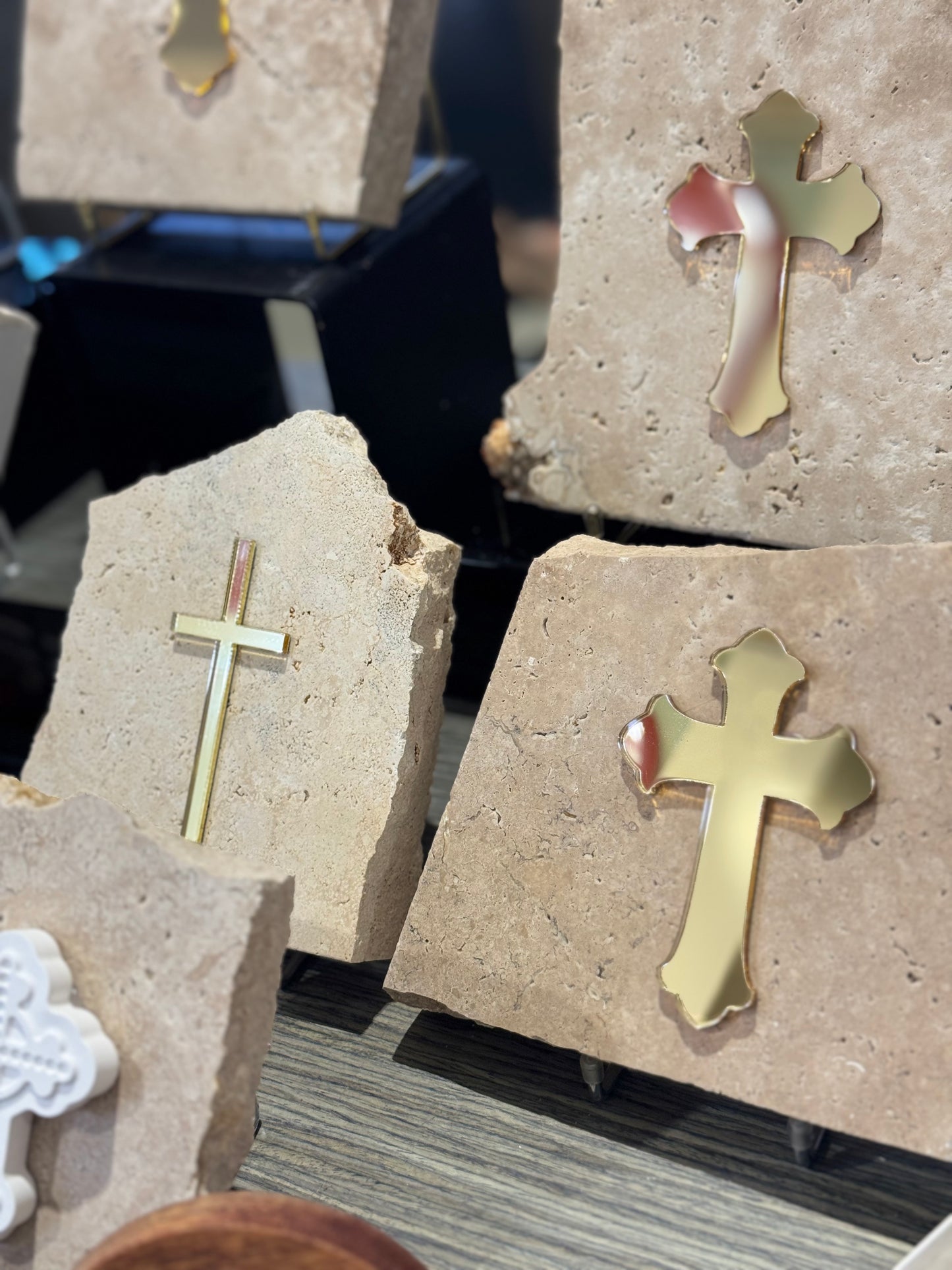 Thin Cross on Stone