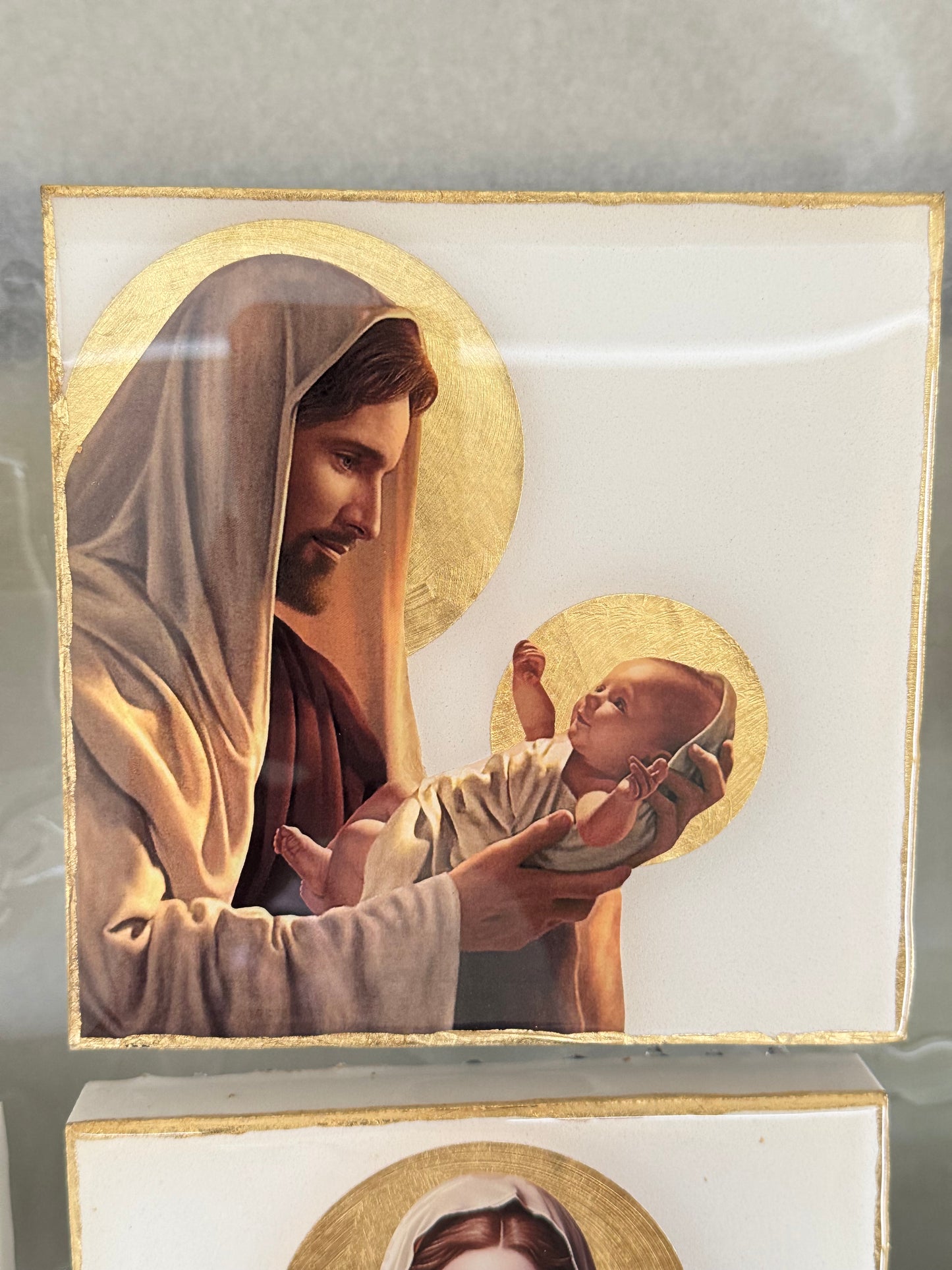 Neutral Jesus with baby