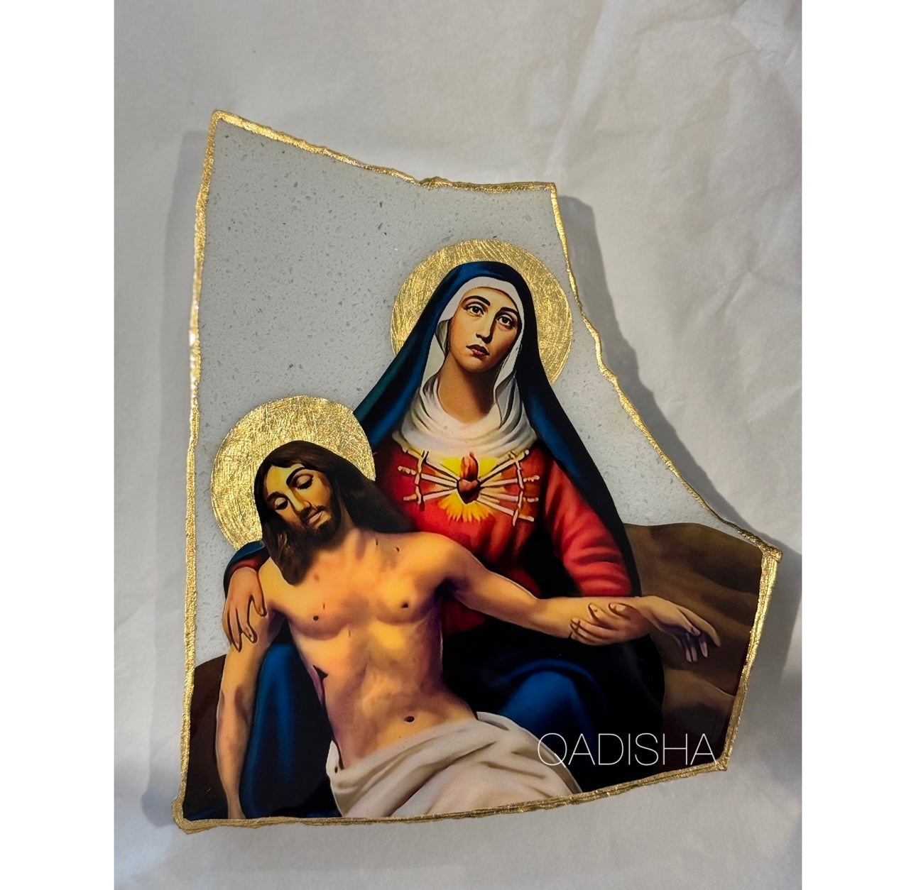 Custom Mary Holding Jesus under Cross