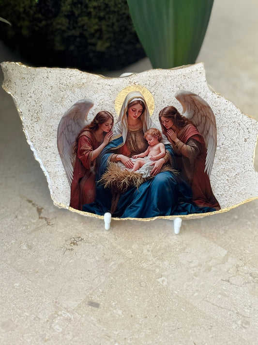Mother Mary with Jesus & Angele