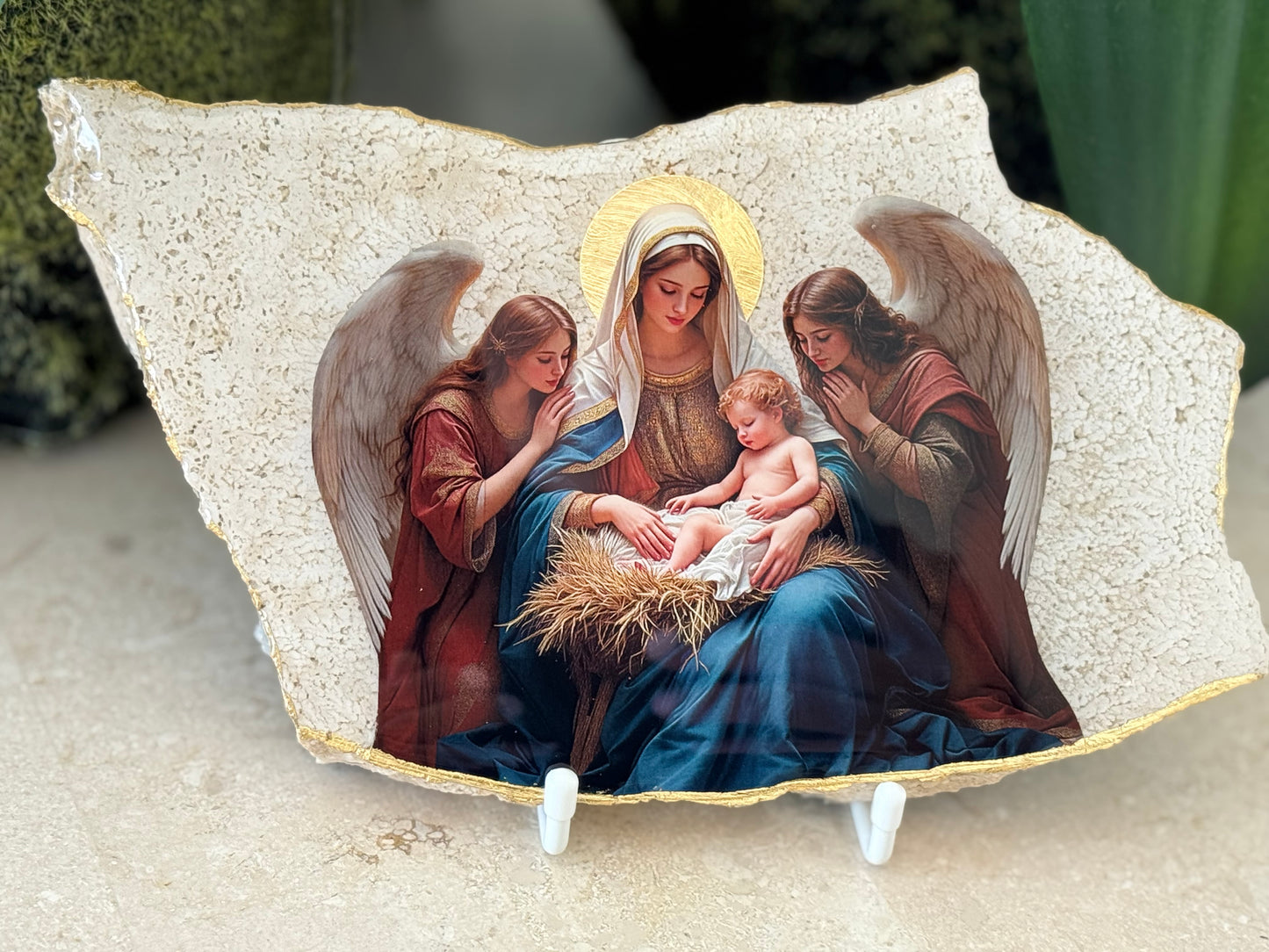 Mother Mary with Jesus & Angele