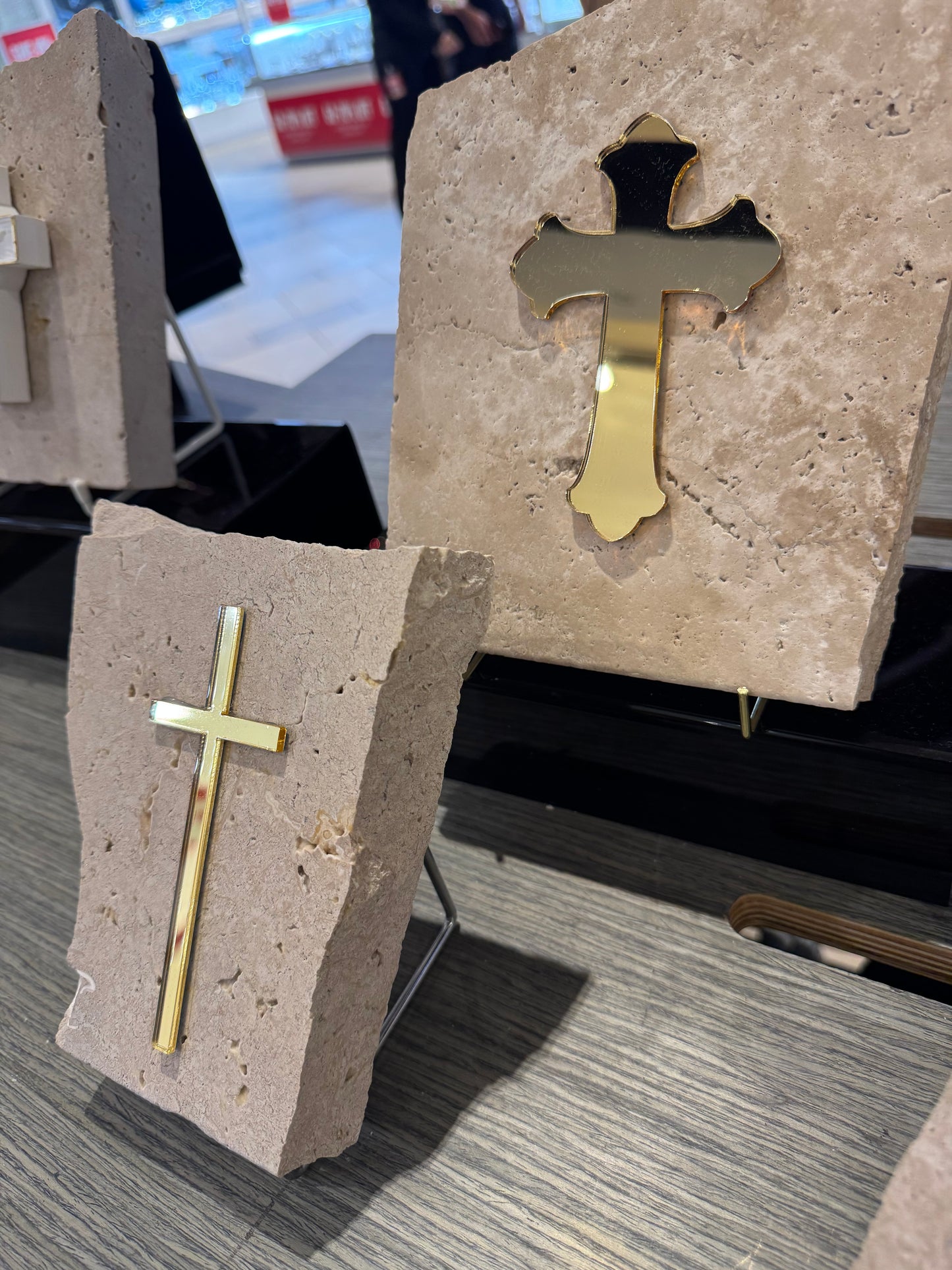Thin Cross on Stone