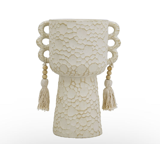 Planter with Hanging Tassel