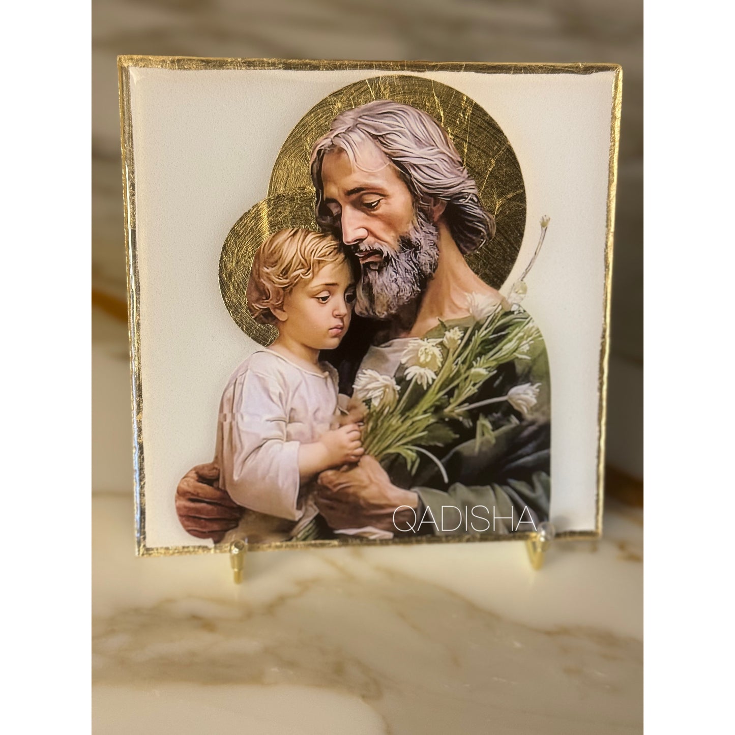 St. Joseph in Green with Jesus