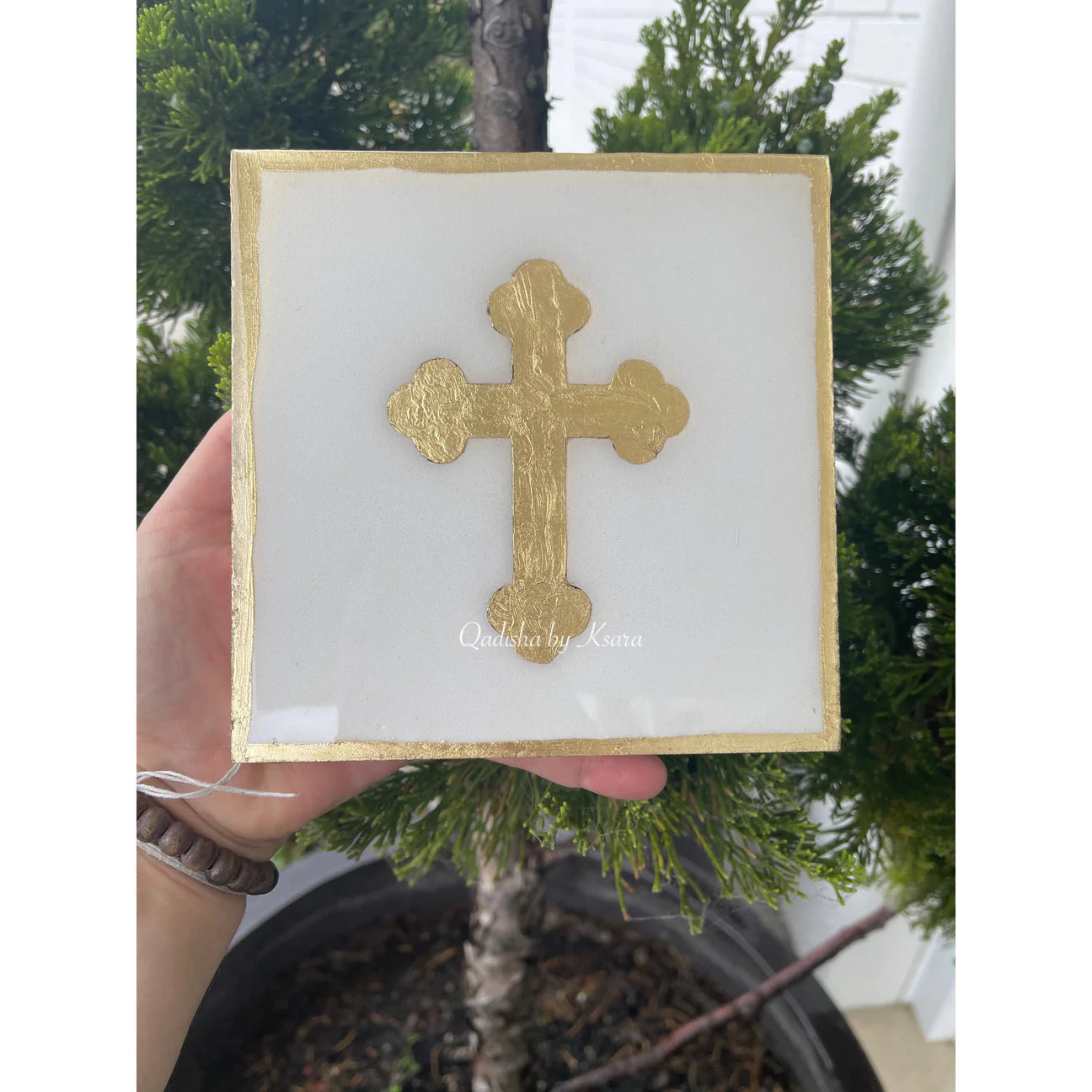 Cross on Italian White Marble