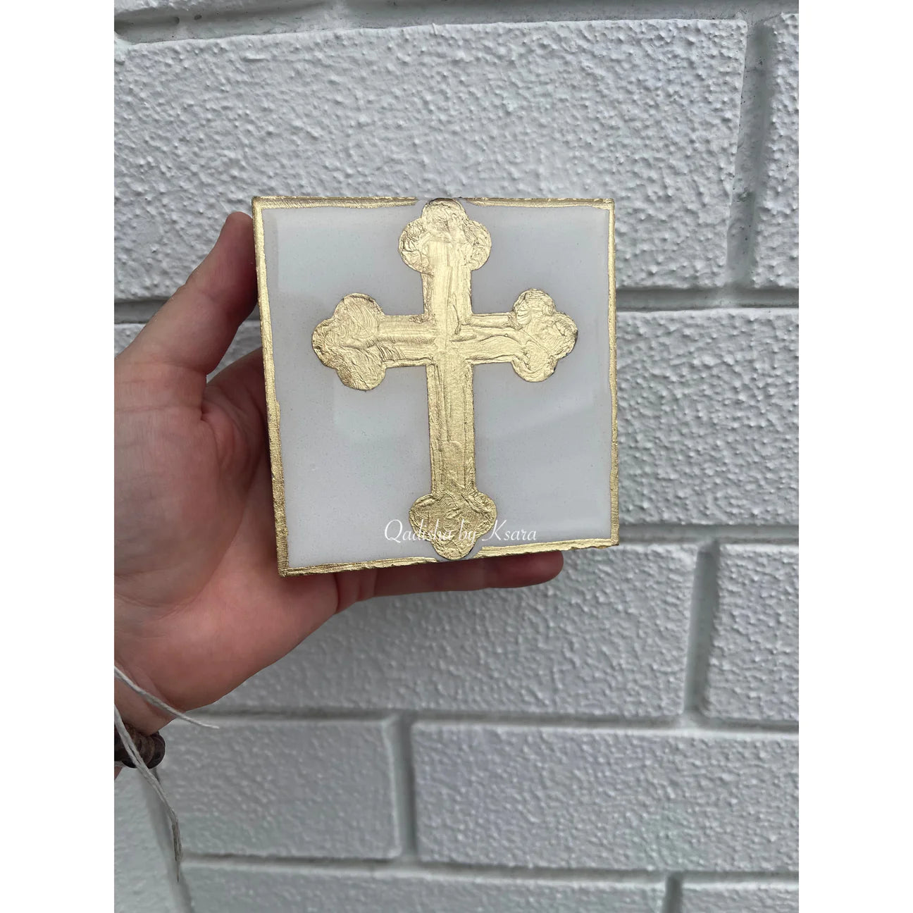 Cross on Italian White Marble