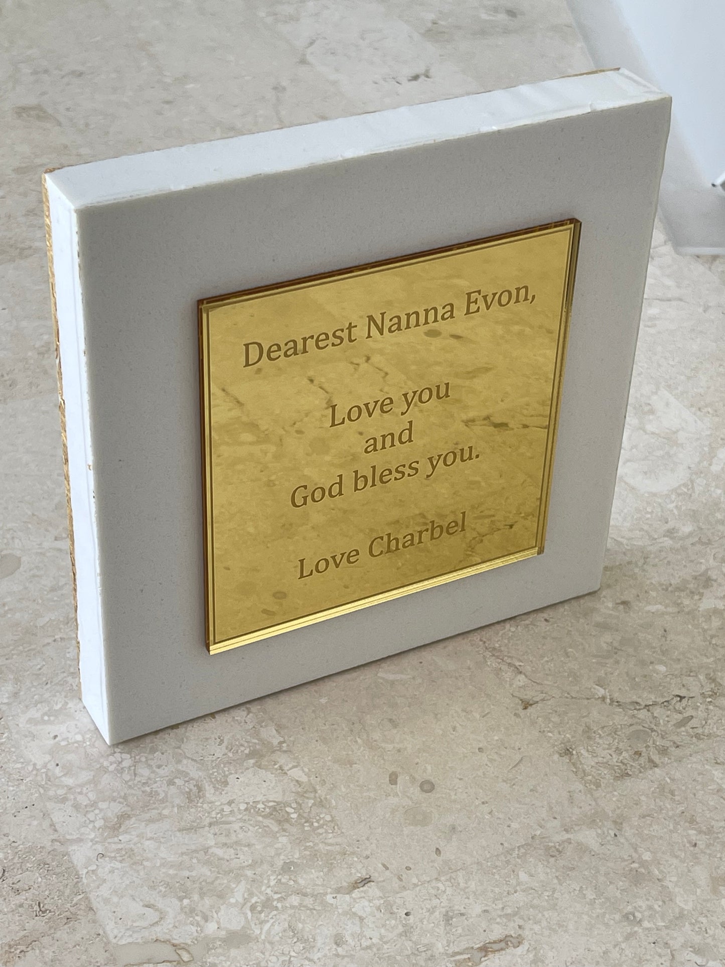 Gold Laser Cut Plaque